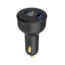 2-Port USB Auto-Schnellladegerät, Typ-C PD, LCD, 65 W, Schwarz