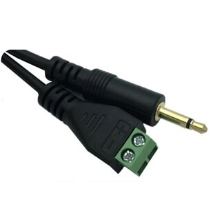 Dolphix 3,5mm Mono Klinke (m) auf Schraubklemme Audiokabel | 0,30 m