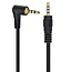 2,5mm Klinkenkabel | gewinkelt/gerade | 4-polig | vergoldet | schwarz | 1 Meter
