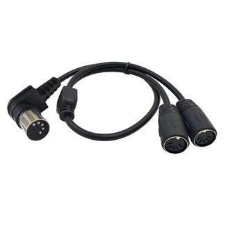 Dolphix DIN 5-poliger Winkel-Audio-Splitter | 0,50 m