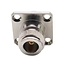 N (m) - SMA (m) Einbaubuchse Adapter | 25 x 25 mm | 50 Ohm