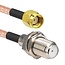 RP-SMA (m) auf F (w) Einbaubuchse Adapter | RG316 | 50 Ohm | 0,10 m