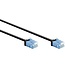 UTP CAT6a Slimline Netzwerkkabel | LSZH | Schwarz | 0,5 m