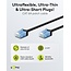 UTP CAT6a Slimline Netzwerkkabel | LSZH | Schwarz | 0,5 m