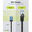 UTP CAT6a Slimline Netzwerkkabel | LSZH | Schwarz | 0,5 m