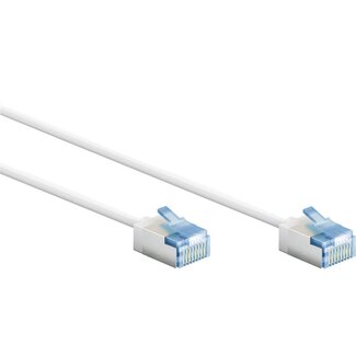 Goobay UFTP CAT6a Slimline Netzwerkkabel | LSZH | Weiß | 7,5 Meter