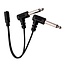 3,5mm Stereo-Klinke (w) auf 2x 6,35mm Mono-Klinke (m) Winkeladapter | 0,20 m