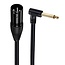 XLR (m) auf 6,35mm Mono Klinke (m) Winkeladapterkabel, vergoldet, 0,5 m