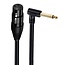 XLR (w) - 6,35mm Mono Klinke (m) Winkel Adapterkabel | Vergoldet | 0,30 m