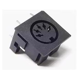 Dolphix DIN 5-poliger 180° PCB-Stecker | Schwarz