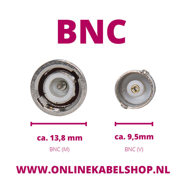 SMA Stecker - BNC Buchse Einbau Adapterkabel | RG316 | 50 Ohm | 0,5 m