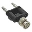 BNC-Stecker auf 2x Bananenstecker Adapter | 50 Ohm