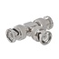 BNC (m) auf 2x BNC (m) Verteiler | T-Ausführung | 50 Ohm