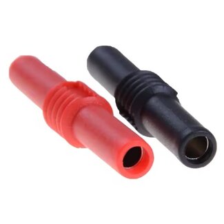 Dolphix Bananenstecker Verbinder Set | 1x Rot + 1x Schwarz