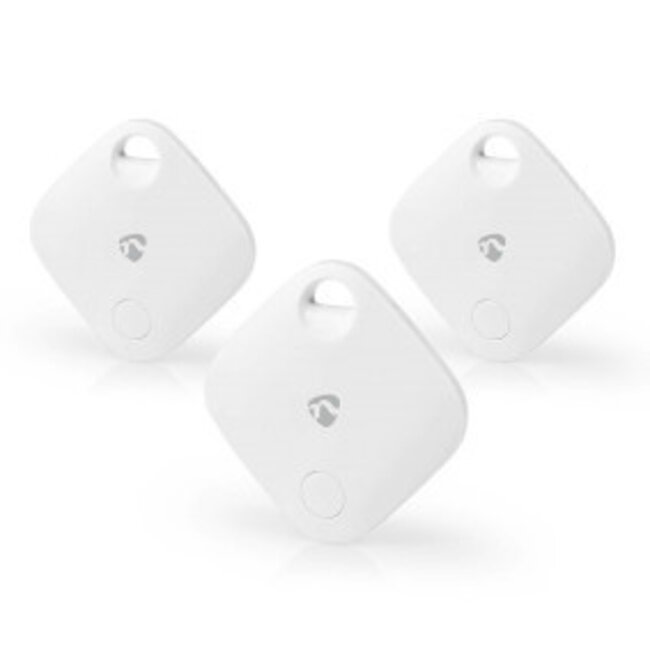 Keyfinder | Für Apple Find My App | Batteriebetrieben | 3x CR2032 inkl. Batterien | Bluetooth® 5.1 | Bis zu 1 Jahr Laufzeit | Weiß | 3 Stück