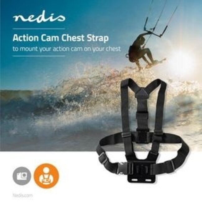 Action-Cam-Halterung | Brustgurt | Schwarz