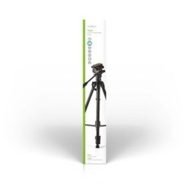 Stativ | Max. Tragkraft 3,0 kg | Min. Arbeitshöhe 60 cm | Max. Arbeitshöhe 165 cm | 3 Segmente | Schwenk- & Neigefunktion | Inkl. Tragetasche | Selbstnivellierende Füße | ABS/Aluminium | Schwarz