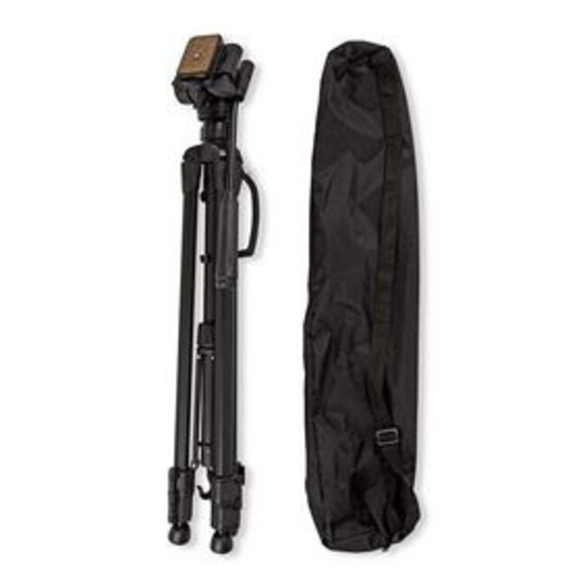 Stativ | Max. Tragkraft 3,0 kg | Min. Arbeitshöhe 60 cm | Max. Arbeitshöhe 165 cm | 3 Segmente | Schwenk- & Neigefunktion | Inkl. Tragetasche | Selbstnivellierende Füße | ABS/Aluminium | Schwarz