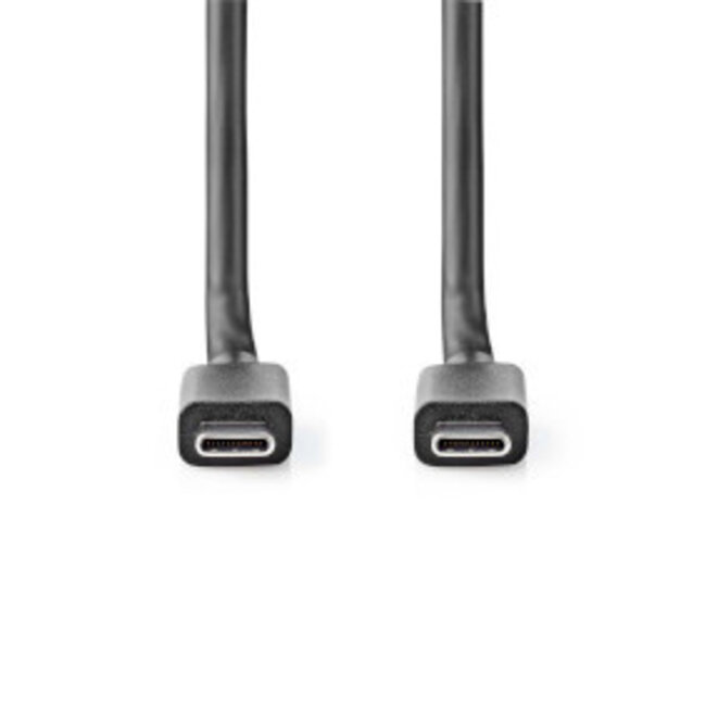 USB-Kabel USB 3.2 Gen 2x2 USB-C™ Stecker zu USB-C™ Stecker 100 W 4K@60Hz 20 Gbps Vernickelt 1,00 m Rund PVC Schwarz Verpackt