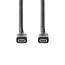 USB-Kabel USB 3.2 Gen 2x2 USB-C™ Stecker zu USB-C™ Stecker 100 W 4K@60Hz 20 Gbps Vernickelt 1,00 m Rund PVC Schwarz Verpackt
