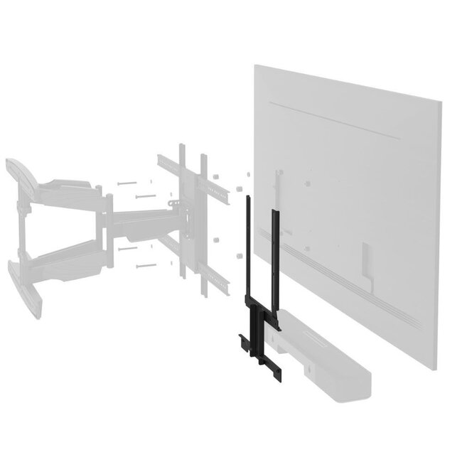 Cavus Premium Rahmen für Denon Home Sound Bar 550 | Schwarz