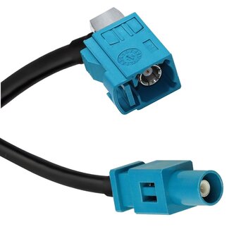 Dolphix Fakra Z (m) - Fakra Z rechtwinklig (w) Antennen-Verlängerungskabel | RG174 | 50 Ohm | 0,50 m