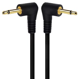 Dolphix 2,5mm Klinkenkabel | Winkelstecker zu Winkelstecker | Mono | Vergoldet | 0,30 m