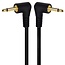 2,5mm Klinkenkabel | Winkelstecker zu Winkelstecker | Mono | Vergoldet | 0,30 m