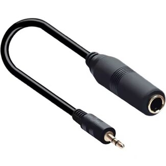 Dolphix 3,5mm Klinkenstecker (m) auf 6,35mm Klinkenbuchse (w) Adapter | Stereo | Vergoldet | 0,30 m
