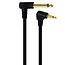 3,5mm Klinke - 6,35mm Klinke Kabel | Winkelstecker | Mono | Vergoldet | 1,8 Meter