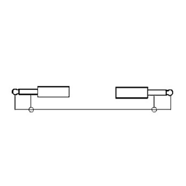 3,5mm Mono-Klinkenkabel | Schwarz | 0,50 m