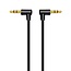 3,5mm Klinkenkabel | gewinkelt | Stereo | vergoldet | 0,20 m