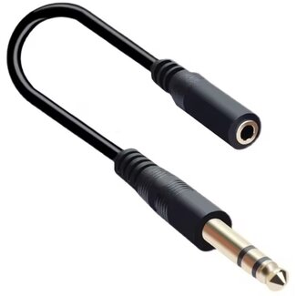 Dolphix 6,35mm Klinke (m) - 3,5mm Klinke (w) Adapter | Stereo | Vergoldet | 0,30 m