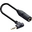 3,5mm Klinkenstecker gewinkelt (m) - 6,35mm Klinkenbuchse (w) Adapter | Stereo | vergoldet | 0,30 m