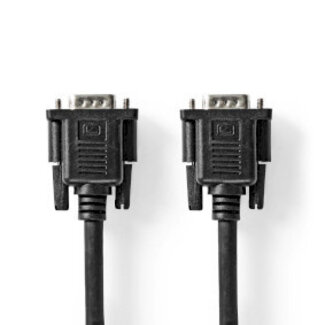 Nedis VGA-Kabel 2m VGA Stecker auf Buchse 15-pol Vernickelt Schwarz