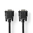 VGA-Kabel 2m VGA Stecker auf Buchse 15-pol Vernickelt Schwarz