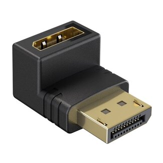 Goobay DisplayPort Adapter | Winkeladapter oben | DP2.1a (10K 60Hz) | UHBR13.5 (54Gbit/s)