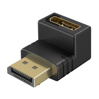 Goobay DisplayPort Adapter | rechtwinklig nach unten | DP2.1a (10K 60Hz) | UHBR13.5 (54Gbit/s)