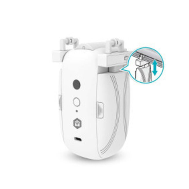 SmartLife Vorhangroboter | I-Schiene / Stange / U-Schiene | Vorhänge | Batterie / USB | 4000 mAh | Bluetooth® | Weiß