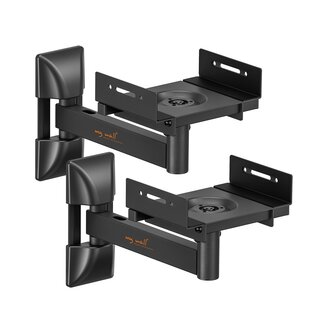 My Wall My Wall Lautsprecher-Wandhalterung Set | Klemmbefestigung | bis 25 kg | Schwarz