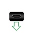 Premium Micro HDMI-zu-HDMI Adapter | 90° Winkel nach unten | HDMI 2.1 (8K 60Hz + HDR) | Metall