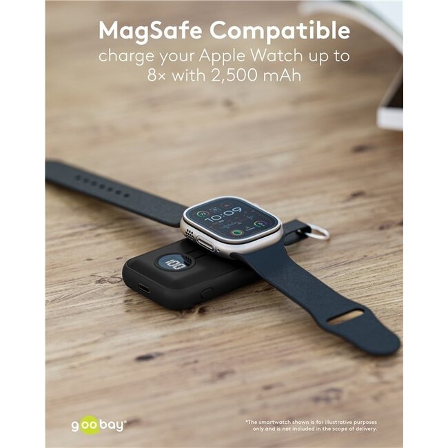 Goobay Kabellose Powerbank für Apple Watch 2.500 mAh