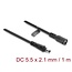 Delock DC-Verlängerungskabel 5,5 x 2,1 mm Stecker auf Buchse mit Bajonettverschluss 18 AWG 1 m schwarz