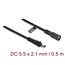 Delock DC-Verlängerungskabel 5,5 x 2,1 mm Stecker auf Buchse mit Bajonettverschluss 18 AWG 0,5 m schwarz