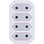 InLine® Steckdosenadapter, Randstecker auf 4x Euro-Steckdose, weiß