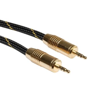 Roline Roline Gold 3,5mm Klinkenkabel | Nylon | 5 Meter