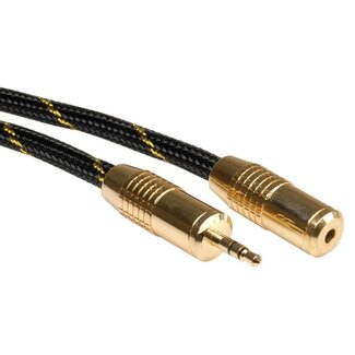 Roline Roline Gold 3,5mm Klinkenverlängerungskabel | Nylon | 5 Meter
