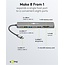 Goobay USB-C zu HDMI 4K 30Hz, USB-A, USB-C PD 100W, RJ45 & SD Adapter | Aluminium | 0,10 m
