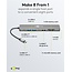 Goobay USB-C zu HDMI 4K 60Hz, USB-A, USB-C PD 100W, RJ45 & SD Adapter | Aluminium | 0,10 m