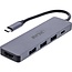 InLine USB-C auf HDMI 4K 60Hz, USB-A & USB-C PD 100W Adapter | Aluminium | 0,10 m